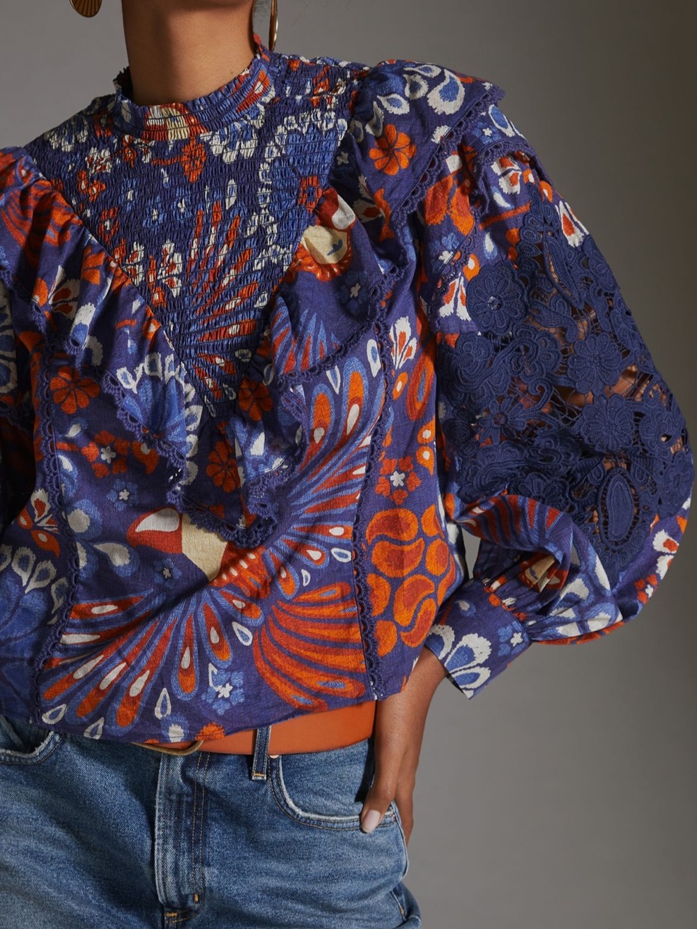 Farm Rio Floral Print Top - Picture 2 of 6